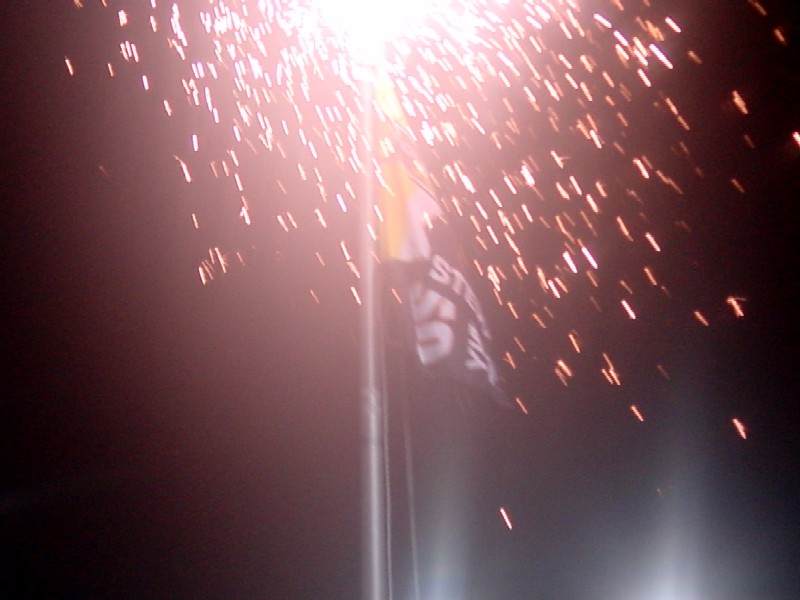 Tonys Flag flying for his first Nextel Cup championship